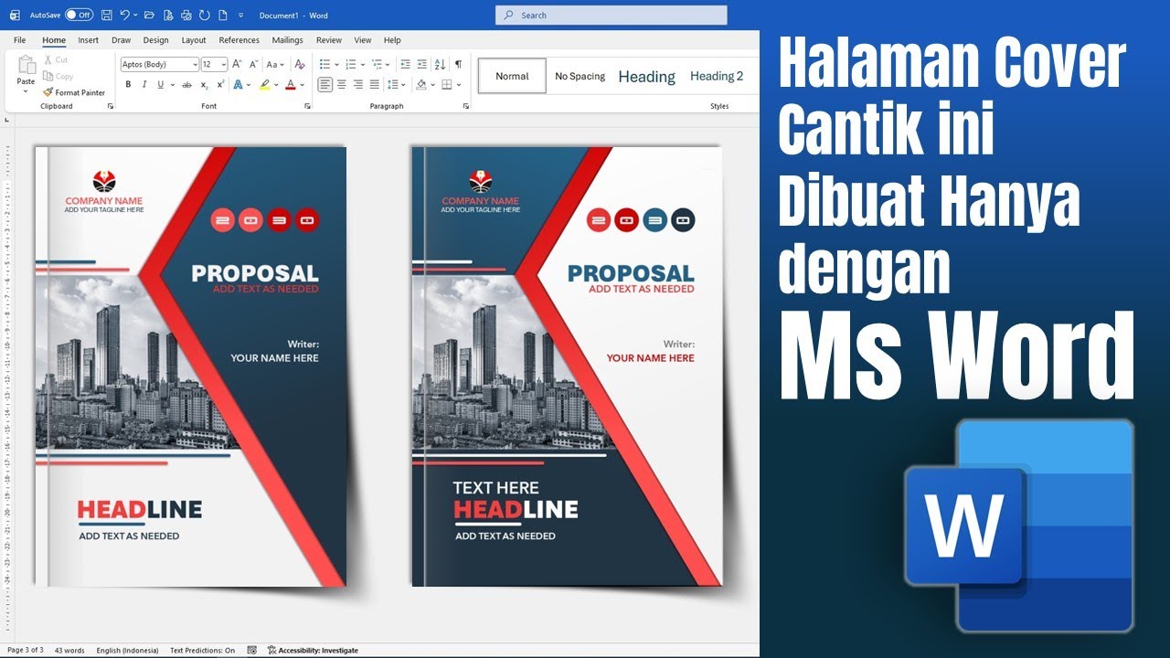 Bikin Cover Cantik Hanya Pakai Ms Word