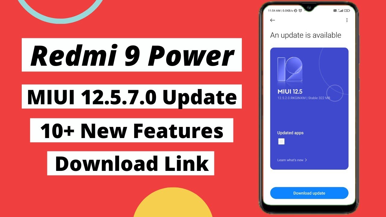 Redmi 9 Power MIUI 12.5.7.0 [ Android 12 ] 54+ New Features | Bugs & Fixes Redmi 9 Power New Update