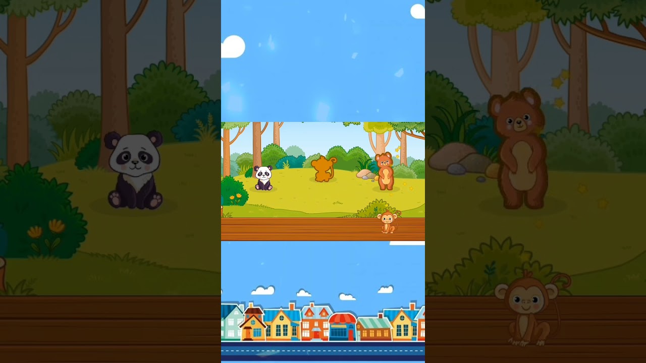 belajar puzzle hewan panda,monyet, dan beruang #belajar #edukasi