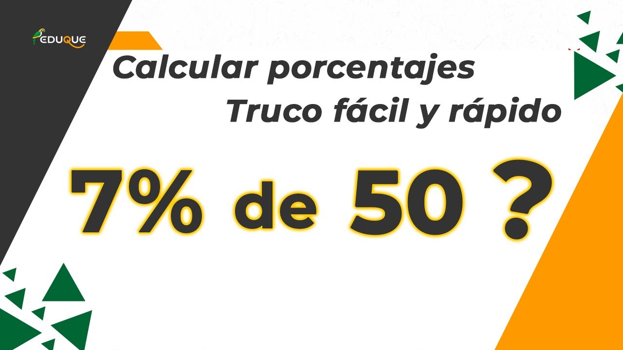 😎 Truco para calcular porcentajes de forma sencilla y sin calculadora!!
