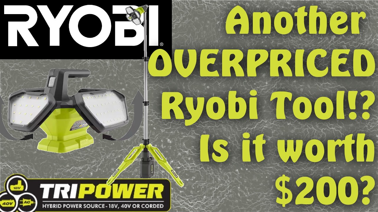 Ryobi TriPower Tripod Is It Good Enough for the Pros?  #ledlights #floodlight  #PCL691B