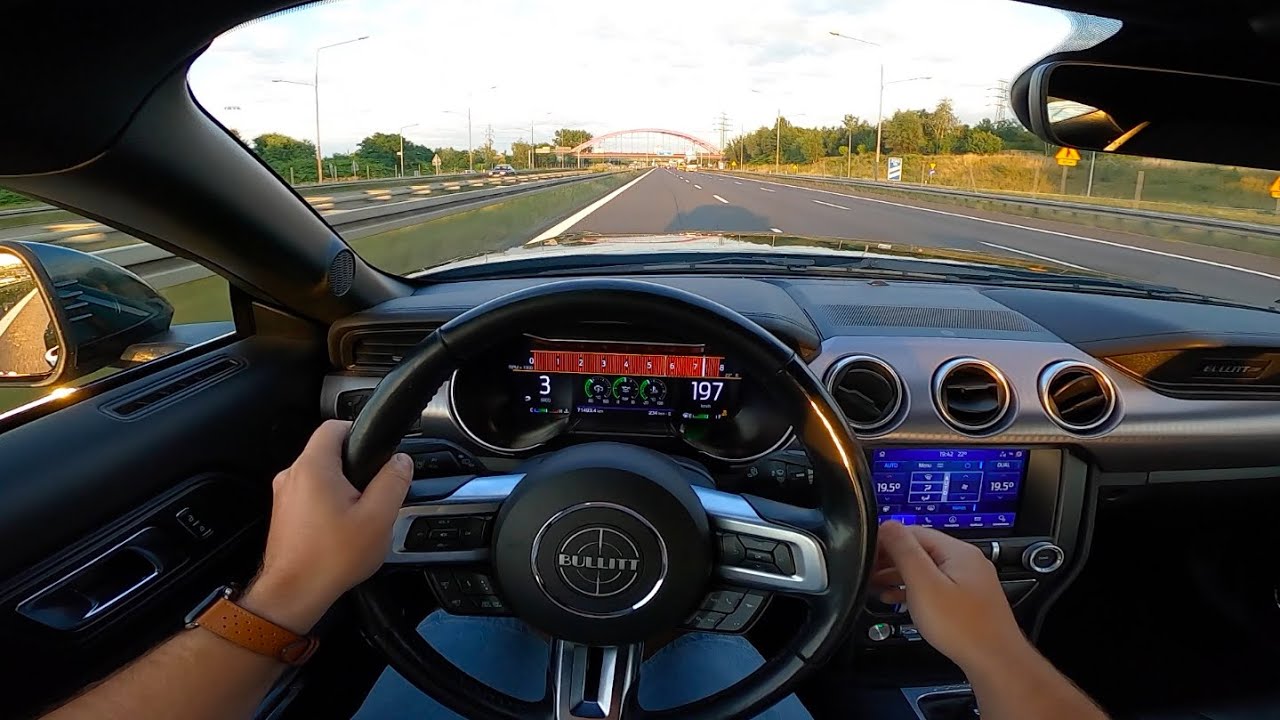 2020 Ford Mustang GT Bullitt 6 speed MT 5.0 V8 480 HP - POV Test Drive, sound, and powersilde