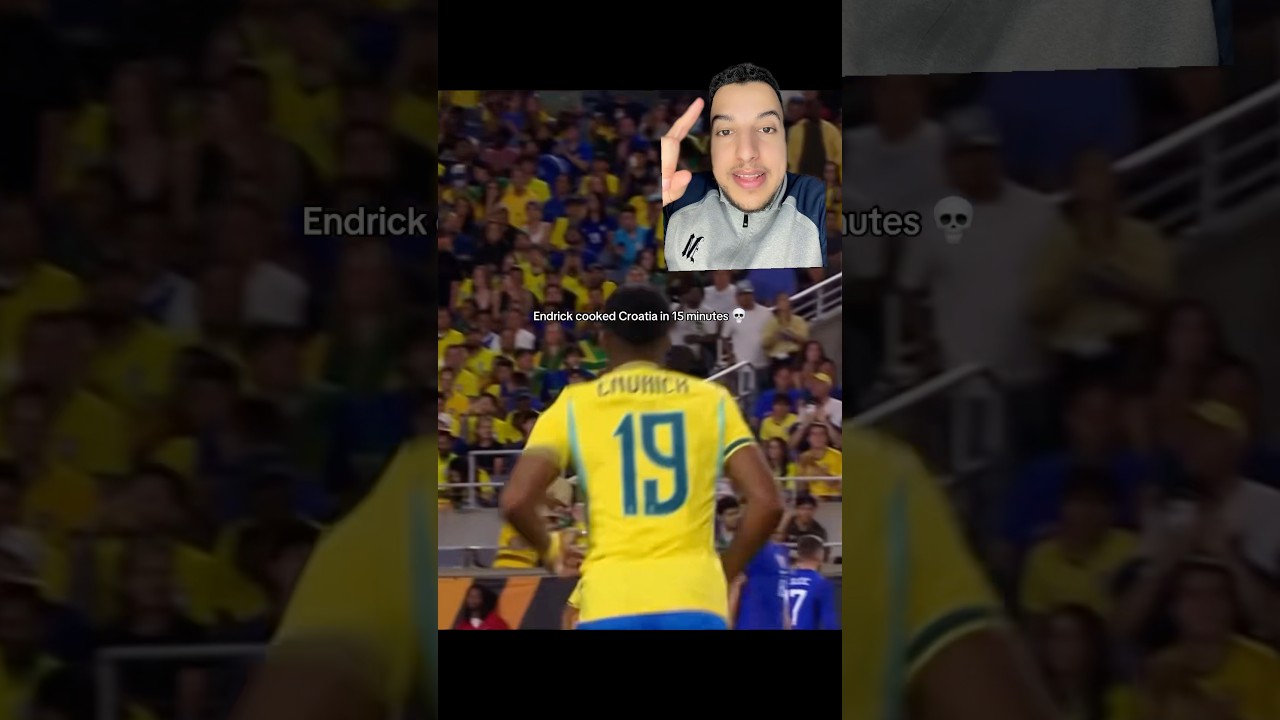 أندريك Vs كرواتيا 🕺🇧🇷#endrick #foryou #brazil #football #croatia #skills #brasil #pov