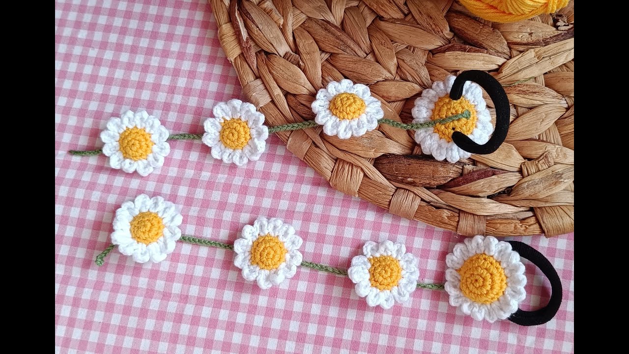Salkım uzun toka yapımı  /örgü papatya salkım uzun toka yapımı / #örgü  toka #handmade #keşfet #diy