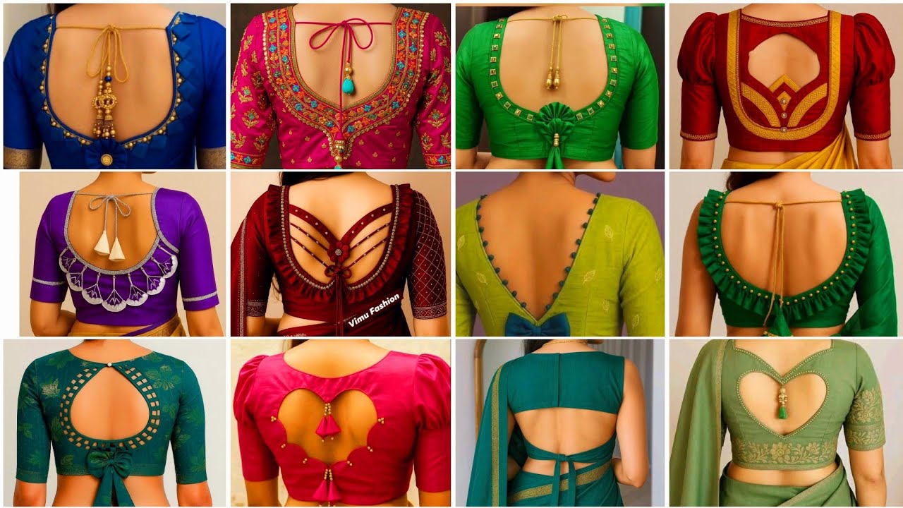 🎊💯 New Fashion Blouse Design/Latest Blouse Back Neck & Sleeve Design/Blouse Back Neck Designs 😍