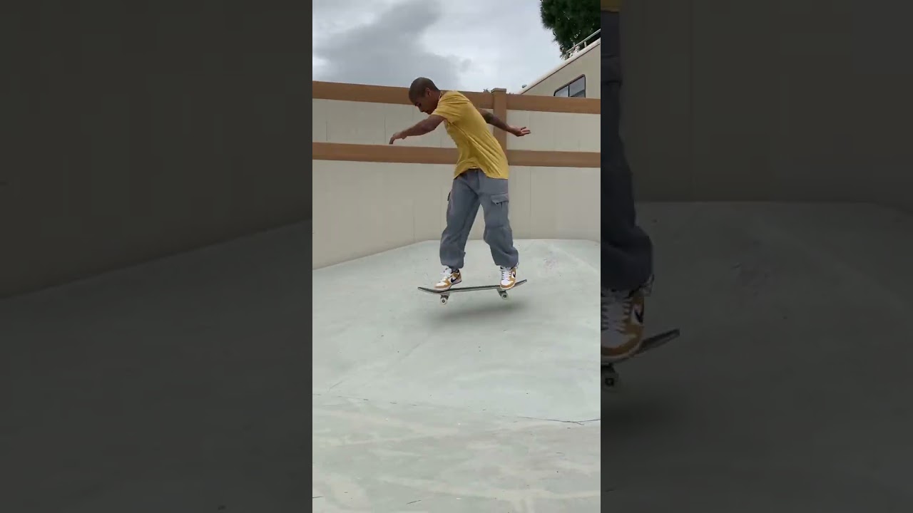 Yosef Ratleff half cab flip in the yard.