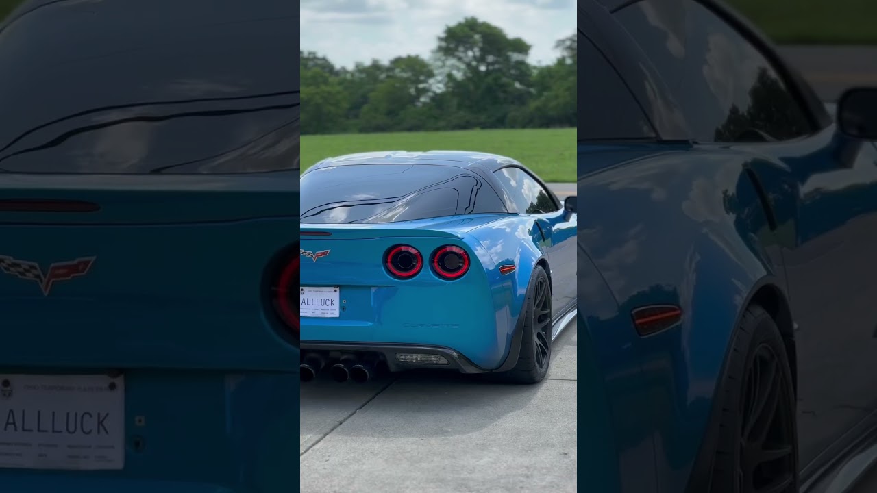 Jet Stream Blue C6 Z06 catless headers kooks exhaust