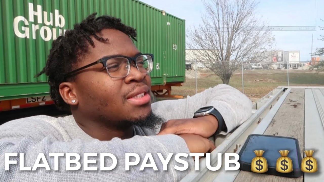 FLATBED COMPANY TRUCK DRIVER PAYSTUB 💰THIS CRAZY #flatbed #trucking