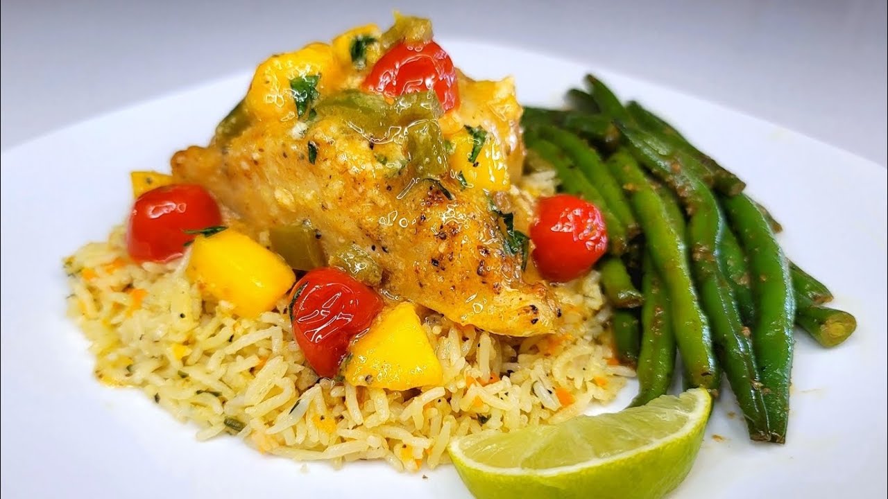 Mango Butter Cod Fish Dinner | full recipe| perfect for valentine's day.