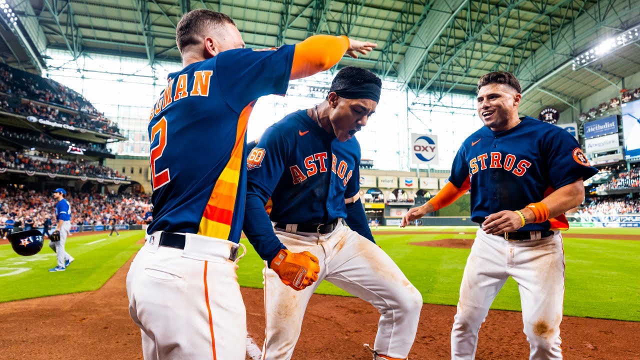 JEREMY PE&Ntilde;A WALK OFF HOME RUN vs Blue Jays pitcher Jordan Romano - Astros Highlights