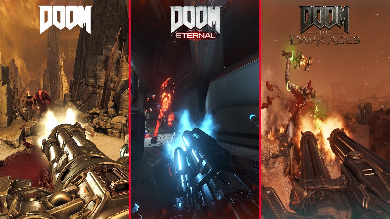 DOOM Guns Evolution (2016 &rarr; Eternal &rarr; Dark Ages) 🔫