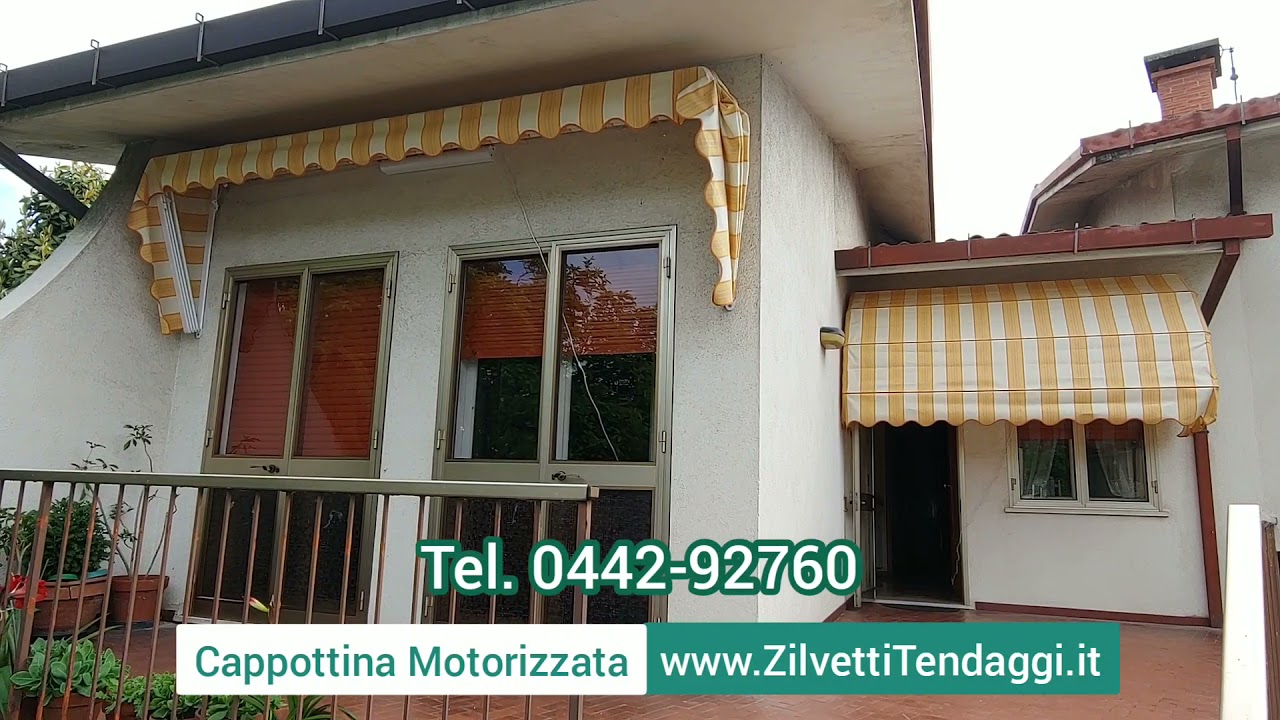 Tenda da sole a cappottina elettrica, tessuto antipioggia tempotest