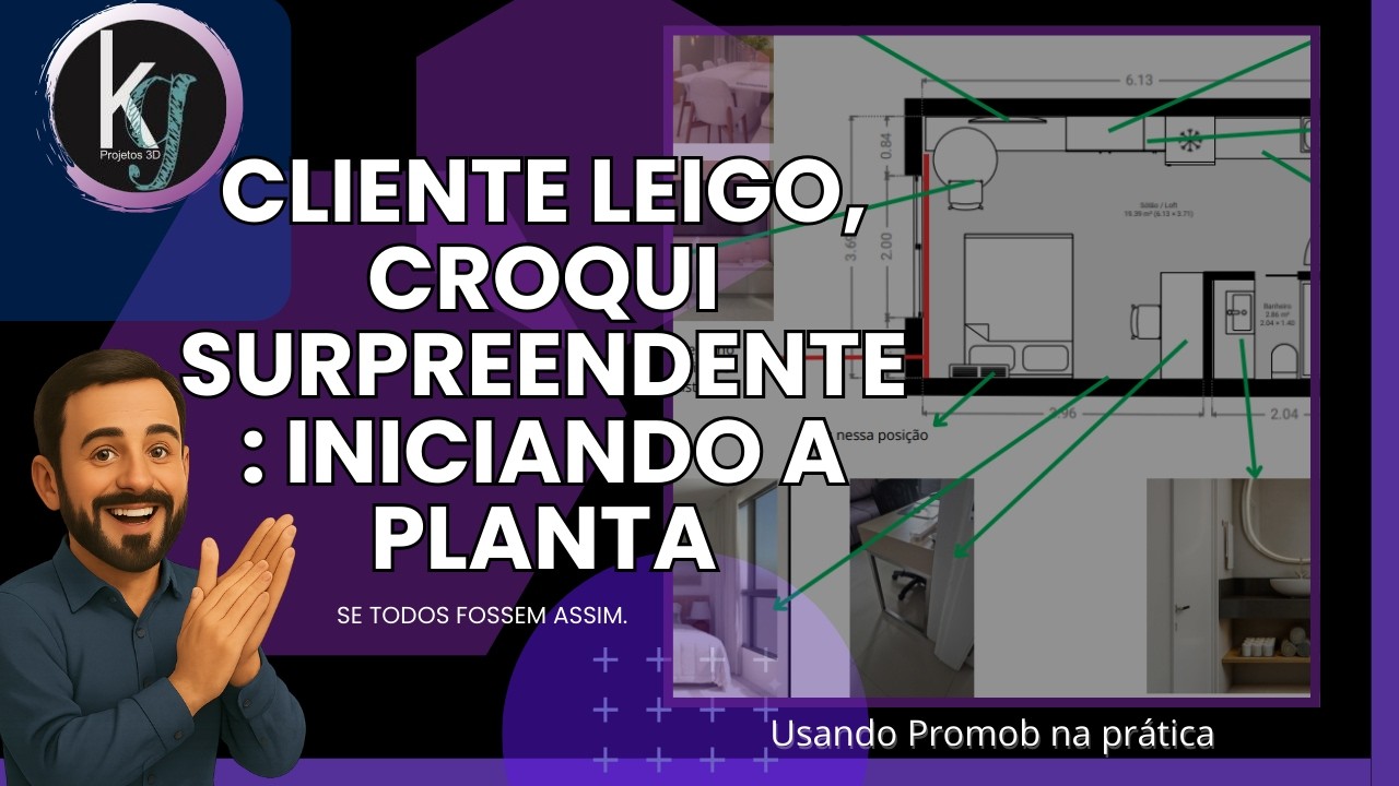 Do Croqui à Planta: Começando a Transformação do Projeto [KG projetos - Kleber Giuliano]
