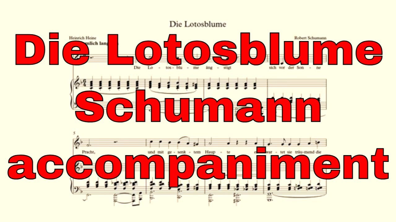 Die Lotosblume accompaniment in F Major - Robert Schumann