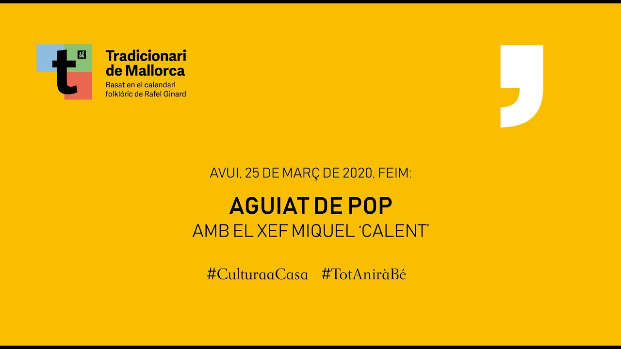 LA CUINA DEL TRADICIONARI: AGUIAT DE POP, amb Miquel Calent