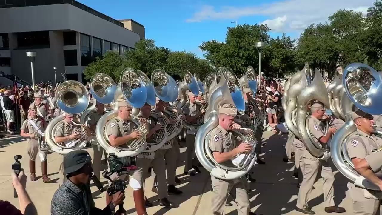 Texas Aggie Corps Of Cadets And Band First Marchin Notre Dame Game 2024
