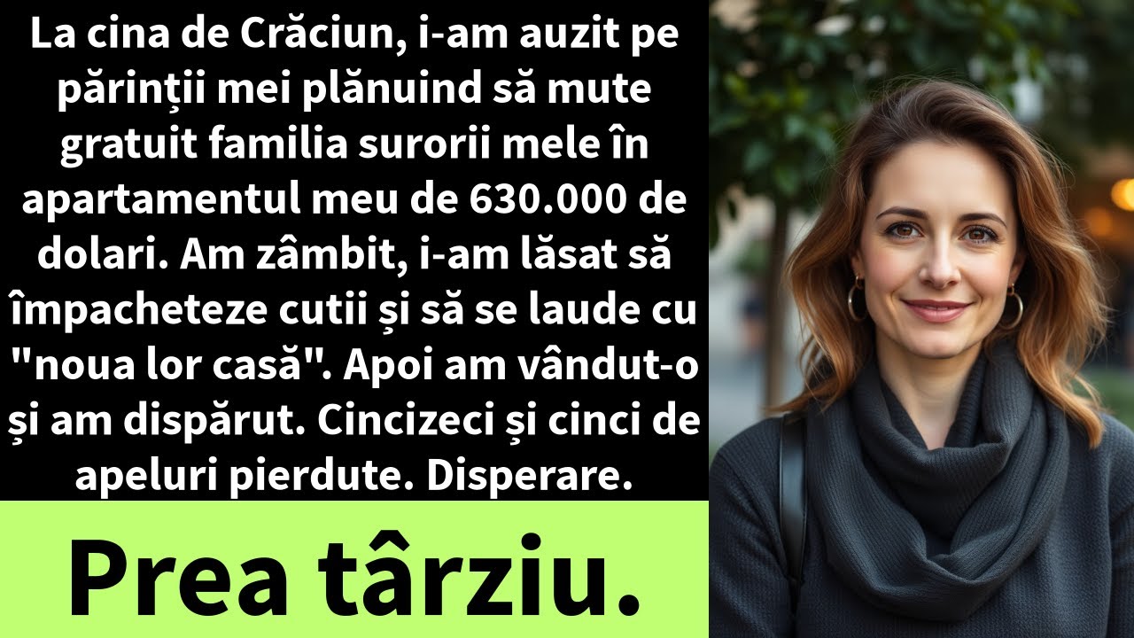 La cina de Crăciun, i-am auzit pe părinții mei plănuind să mute gratuit familia surorii mele în