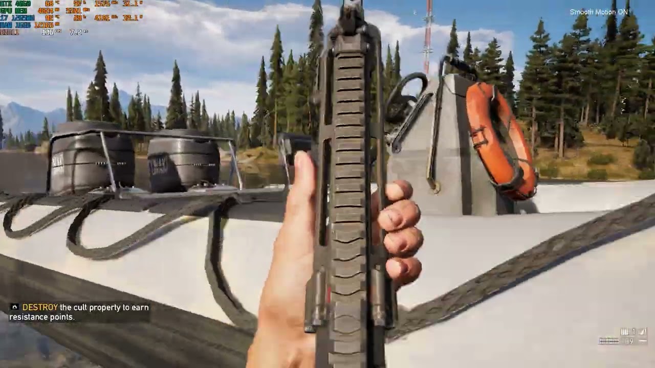 Far Cry 5 Ultra Graphics NVIDIA Smooth Motion ON Vs OFF