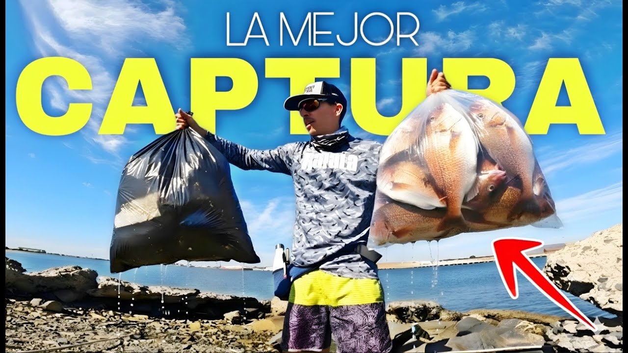 ¡PESA MUCHO! Pescamos a ROCKFISHING desde ESPIGÓN y salen estos peces