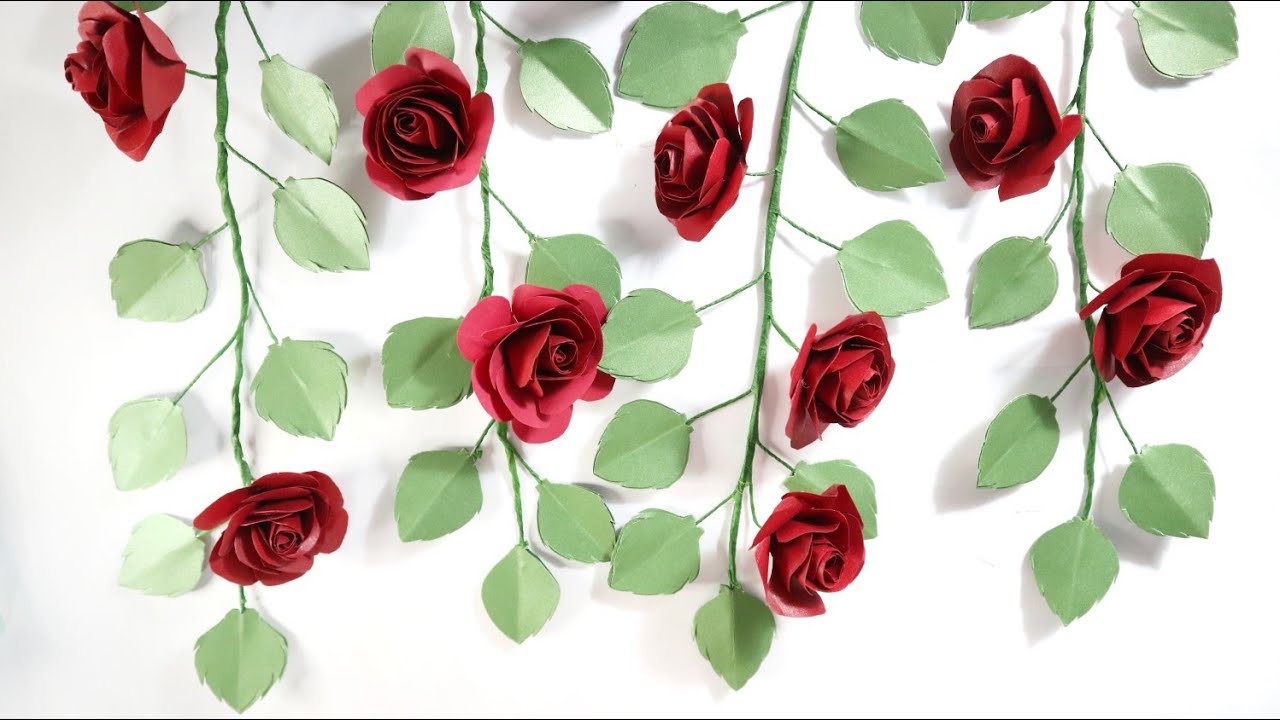 Как сделать бумажные цветы на стене | Diy Эстетик Декор номеров