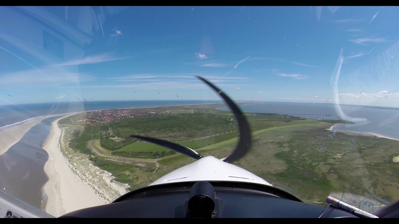 Landung auf Langeoog (EDWL) - Etwas tiefer Endanflug