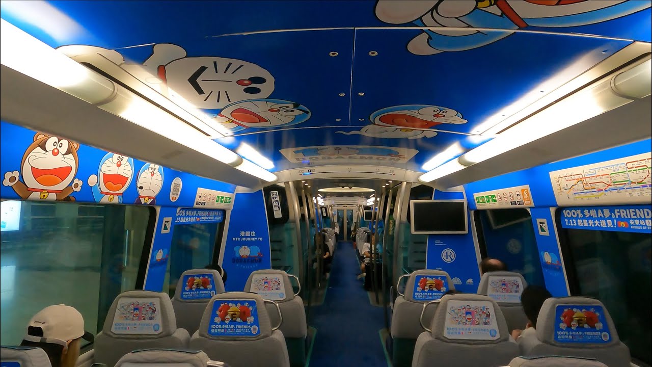 [100%朋友召喚鈴] 機場快綫 CAF-Train E103/K403 不載客駛經機場一台+駛經二台往香港 (多啦A夢主題列車)