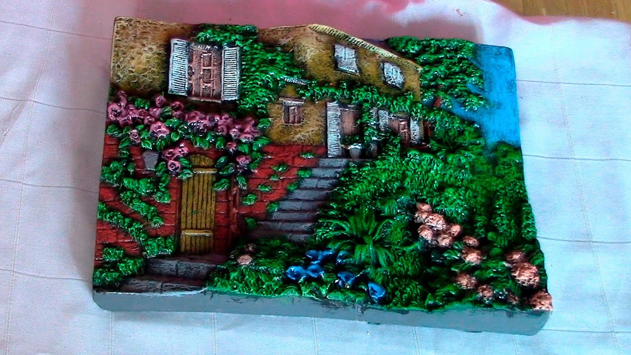 COMO PINTAR UN PAISAJE DE YESO O ESCAYOLA - HOW TO PAINT A PLASTER LANDSCAPE