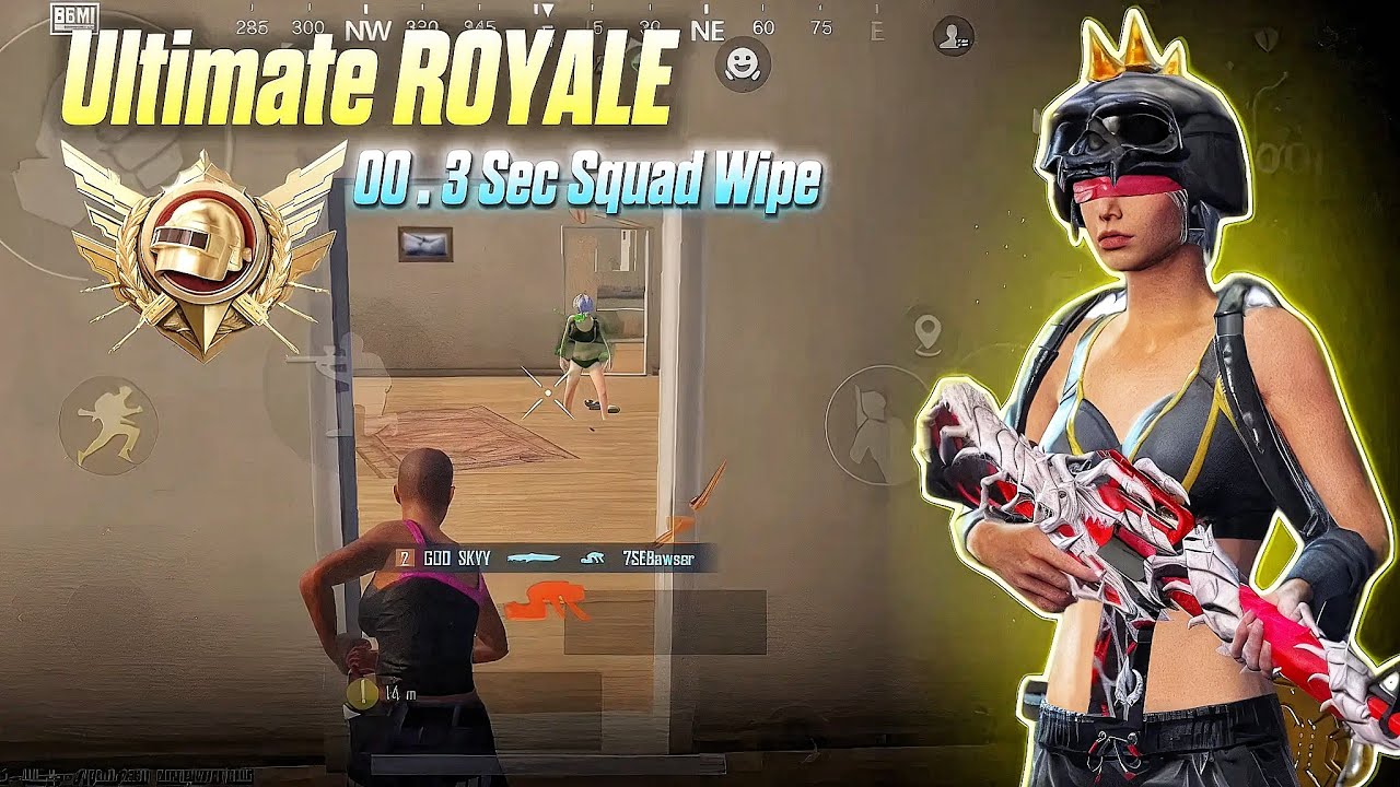 Ultimate ROYALE With 00.3 Sec 1Vs4 Reflex 🔱 | BGMI + PUBGMOBILE