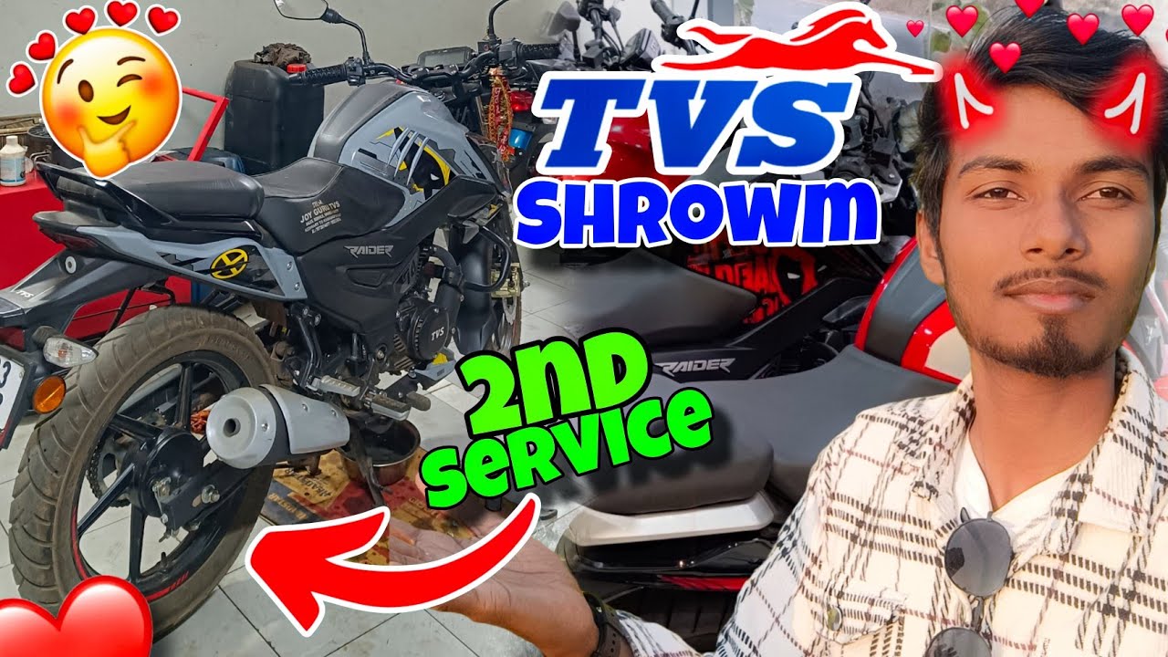 TVS Rider 2ND Service 😐......₹
