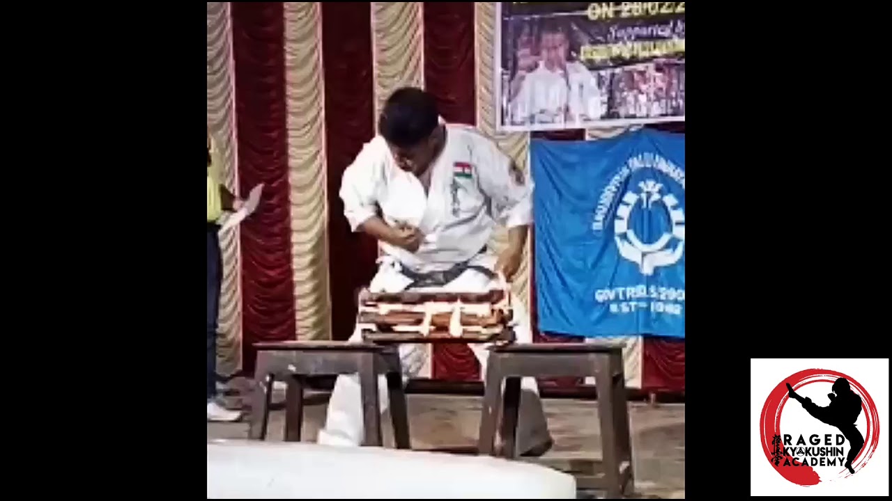 #shorts Fire 🔥💛 Breaking By Debit Biswas (1st Dan Black Belt)/RAGED KYOKUSHIN ACADEMY/Kyokushin 2021