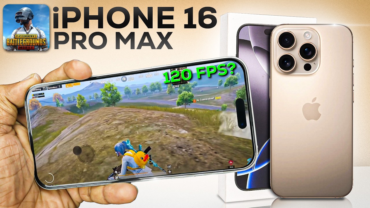 iPhone 16 Pro Max 120 FPS PUBG Test with FPS! 🔥