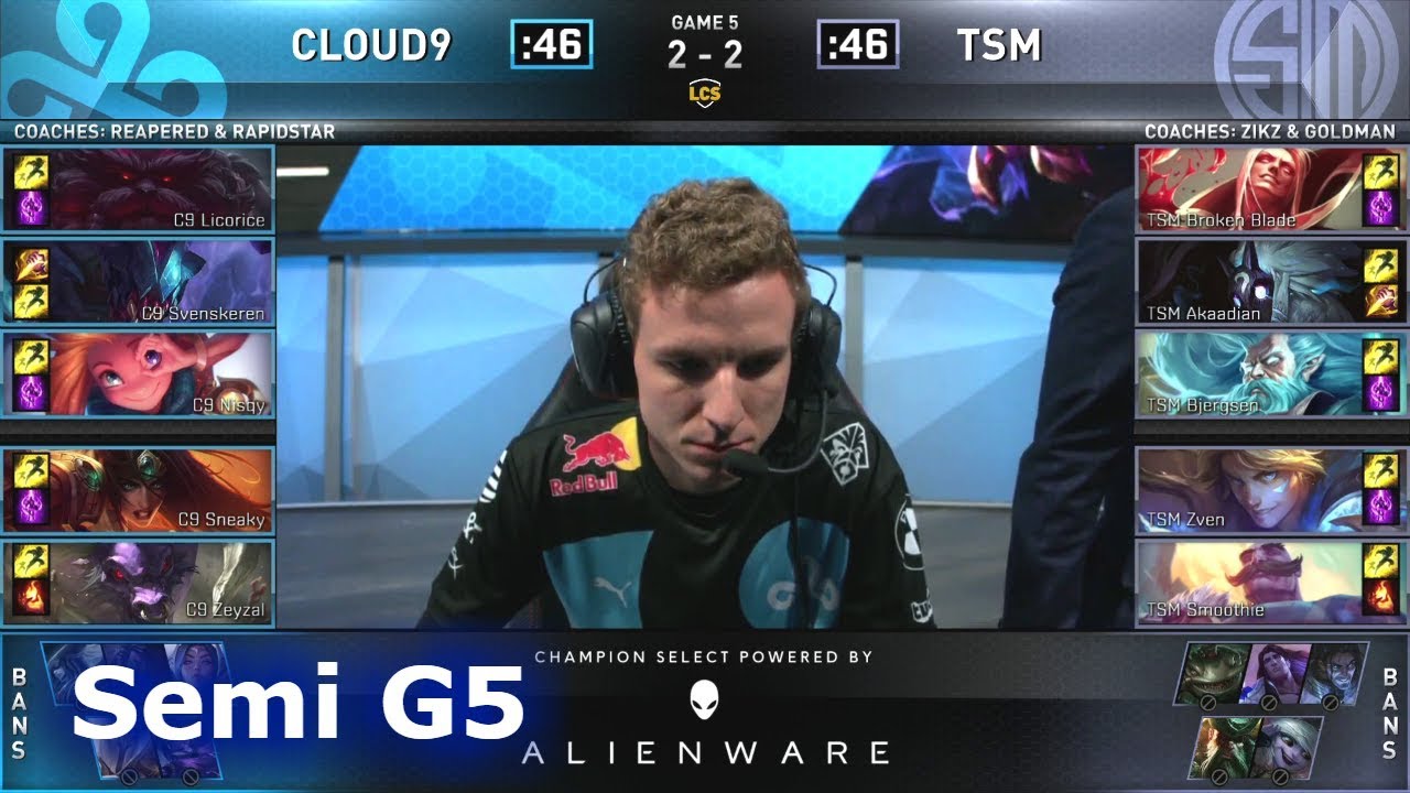 TSM vs C9 - Game 5 | Semi Finals S9 LCS Spring 2019 | Cloud 9 vs TSM G5