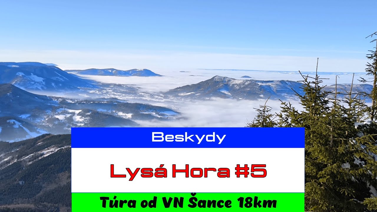 Lysá Hora 1324m n.m. Túra v zimných podmienkach.