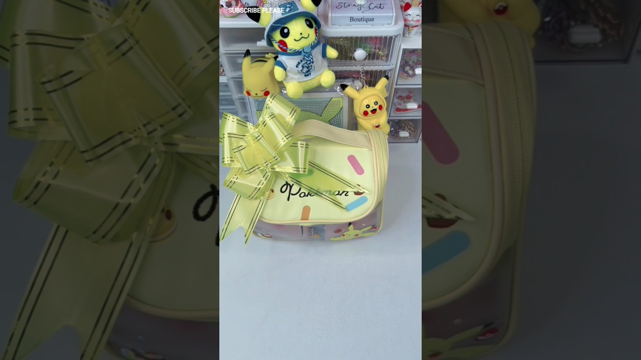 Pokemon Theme Order Packing 😻💛 #asmr #pokemon #sanrio #smallbusiness #shorts #viral #fyp #nails