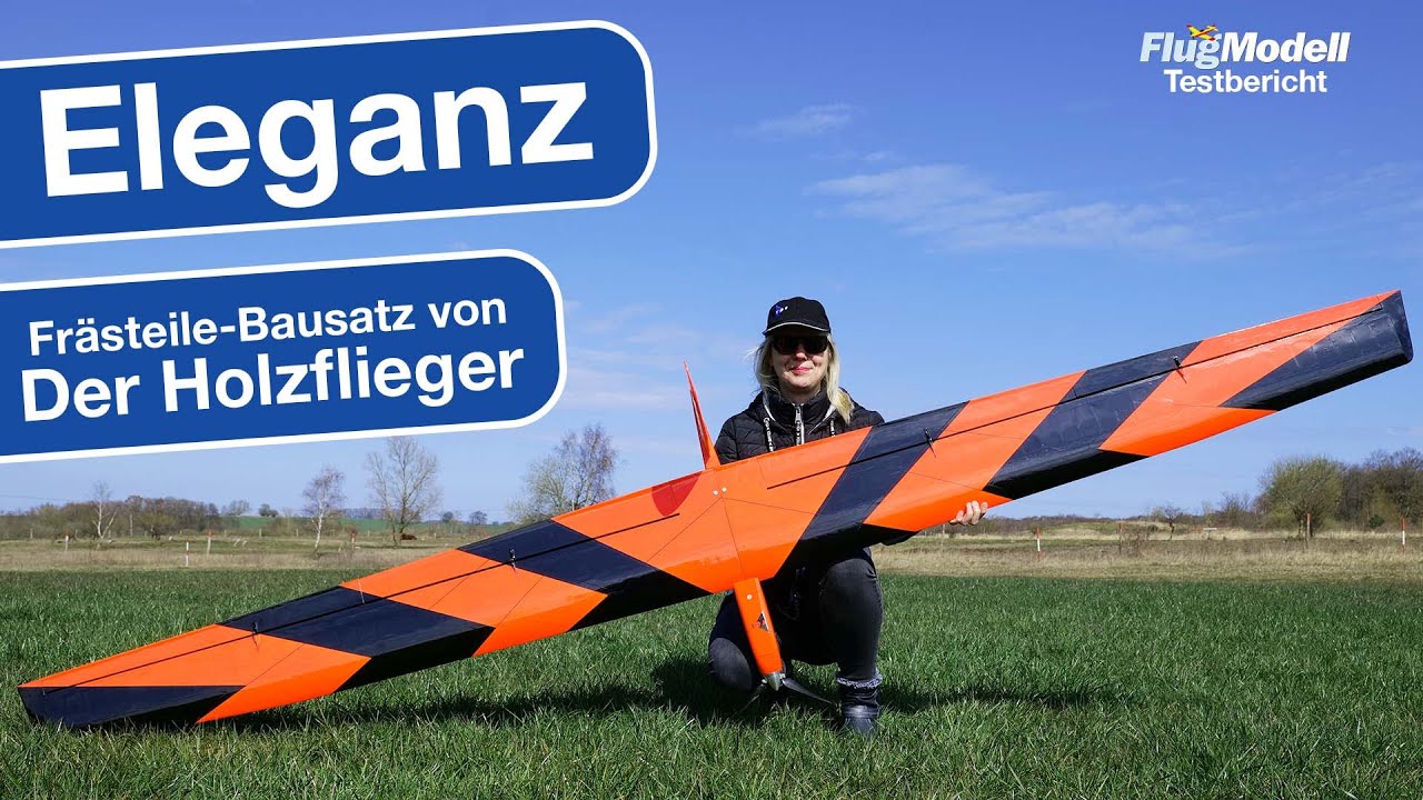 Eleganz, Nurflügel aus Frästeile-Bausatz von Der Holzflieger - Video zu Bericht in FlugModell 7+8/23