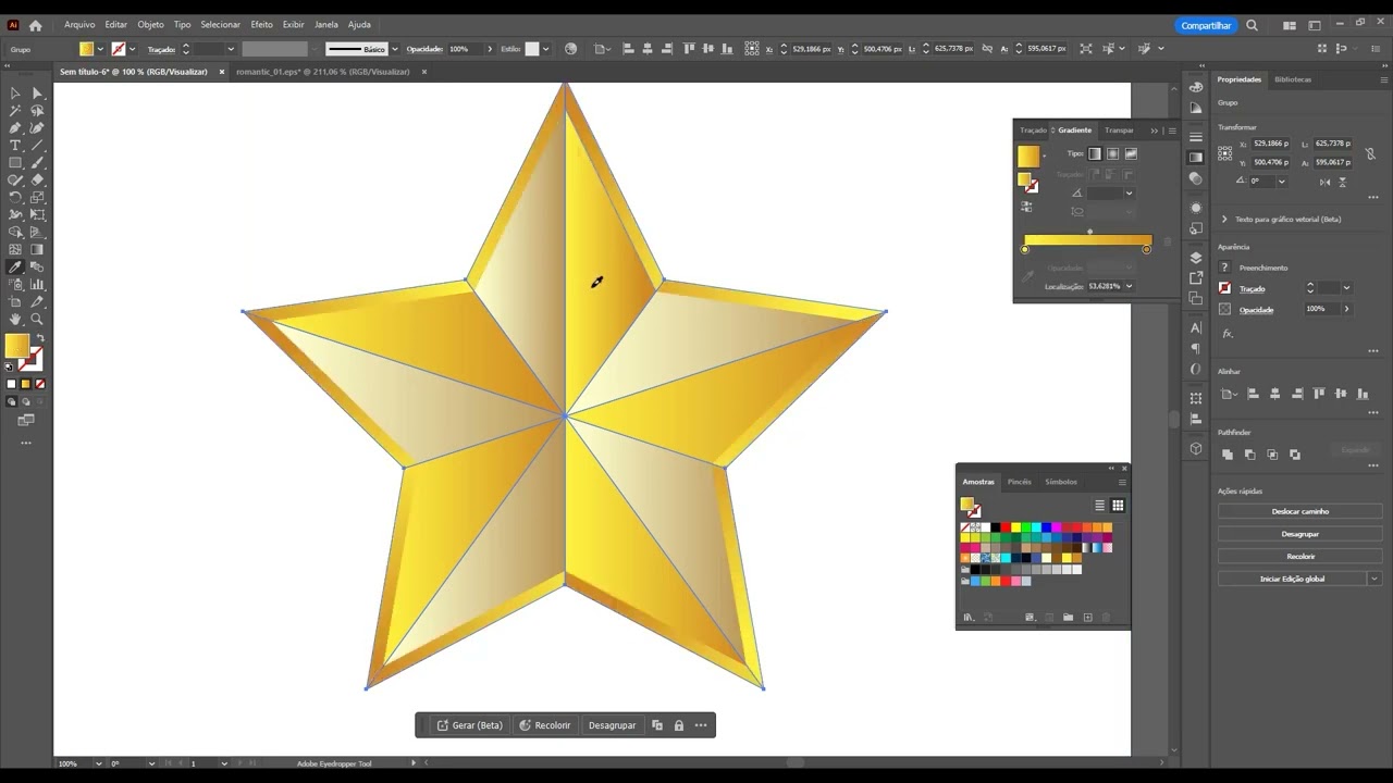 Aula 12 - Gradientes e Conta Gotas [ADOBE ILLUSTRATOR]