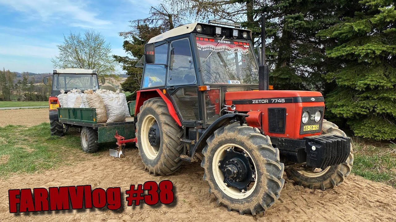 FARMVlog #38 - Sázení brambor u nás doma s traktorem Zetor 7745