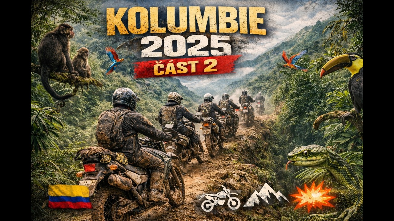👉 KOLUMBIE 2025 | Motorkami přes džungli a horské srázy | ČÁST 2