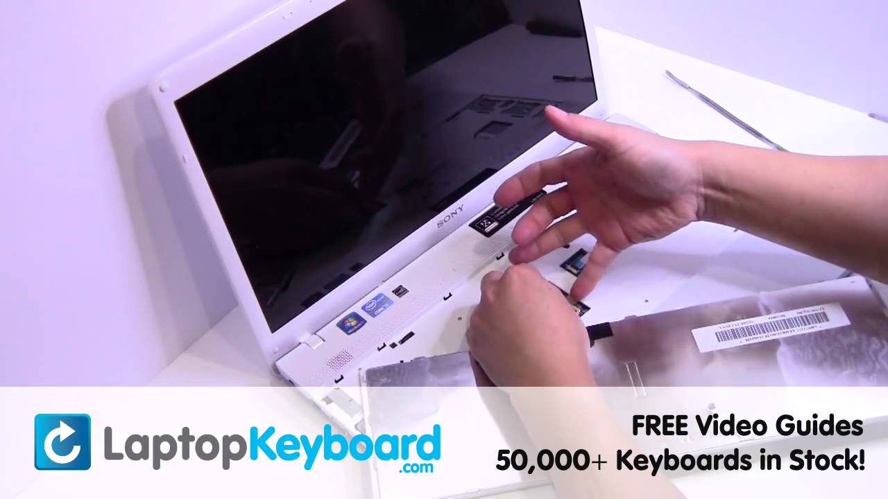 Sony Vaio VPCEH Keyboard Installation Replacement Guide - Laptop Remove Replace Install