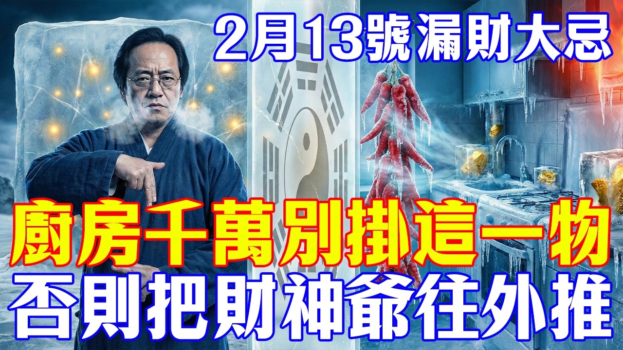 倪海廈：廚房千萬別掛「紅色」！倪師：臘月二十六快檢查這裏，掛錯就是把財神爺往外推！#倪海廈#2026運勢#赤馬紅羊劫#中醫養生#廚房風水#高血壓#財運