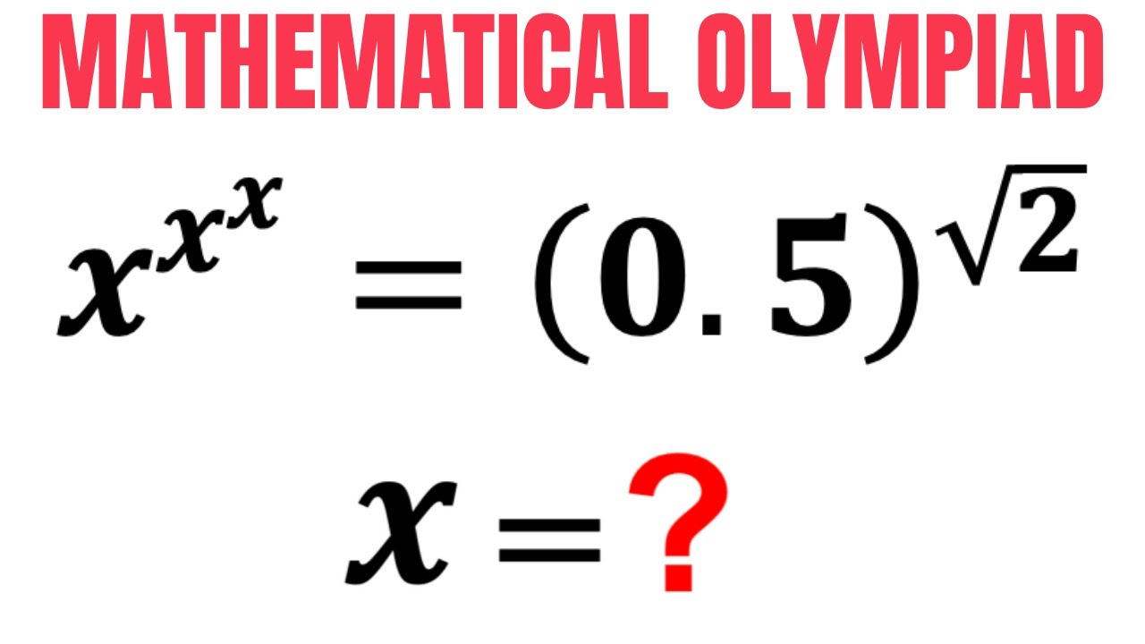 Power Tower | Can you solve for X? | (Mathematics Olympiad Training) | #math #maths
