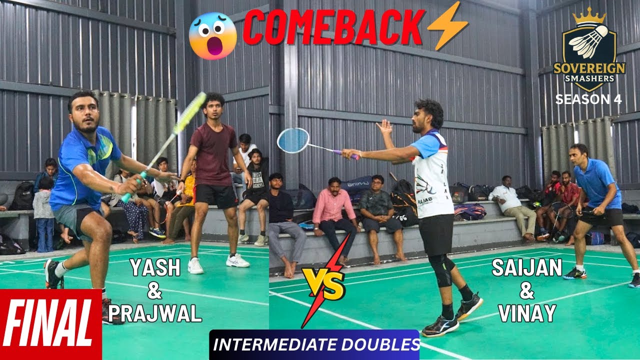 Yash & Prajwal 🆚 Saijan & Vinay | FINAL | Intermediate Doubles | Sovereign Smashers S4 🏆🔥