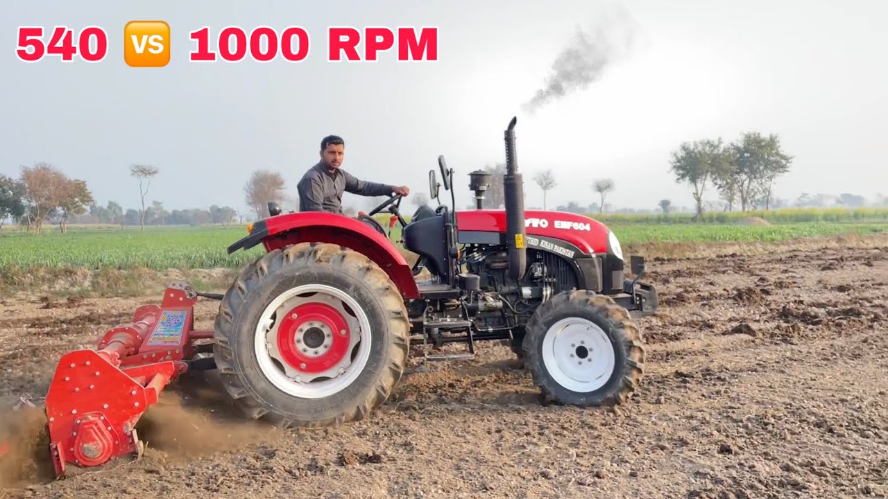 YTO Tractor EMF604 4WD 60HP Performance Testing 60 Blade Rotavator
