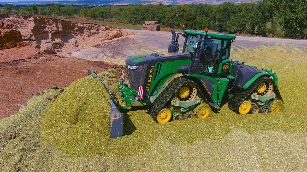 Mais 2022 : BIG John Deere 9620RX / Köhl Harvest / Maishäckseln / John Deere 8400i / Stalkbuster /4K