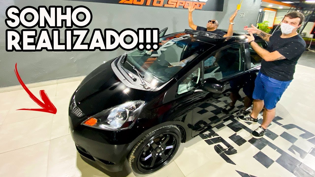 HONDA FIT COM TETO SOLAR DE TIGUAN FICOU PRONTO!!🔥😱 O SONHO SE TORNOU REALIDADE!! Pt.3