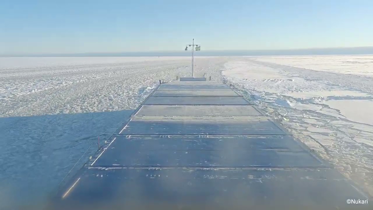 Cargo vessel Emilie departing port of Holmsund, Umeå.