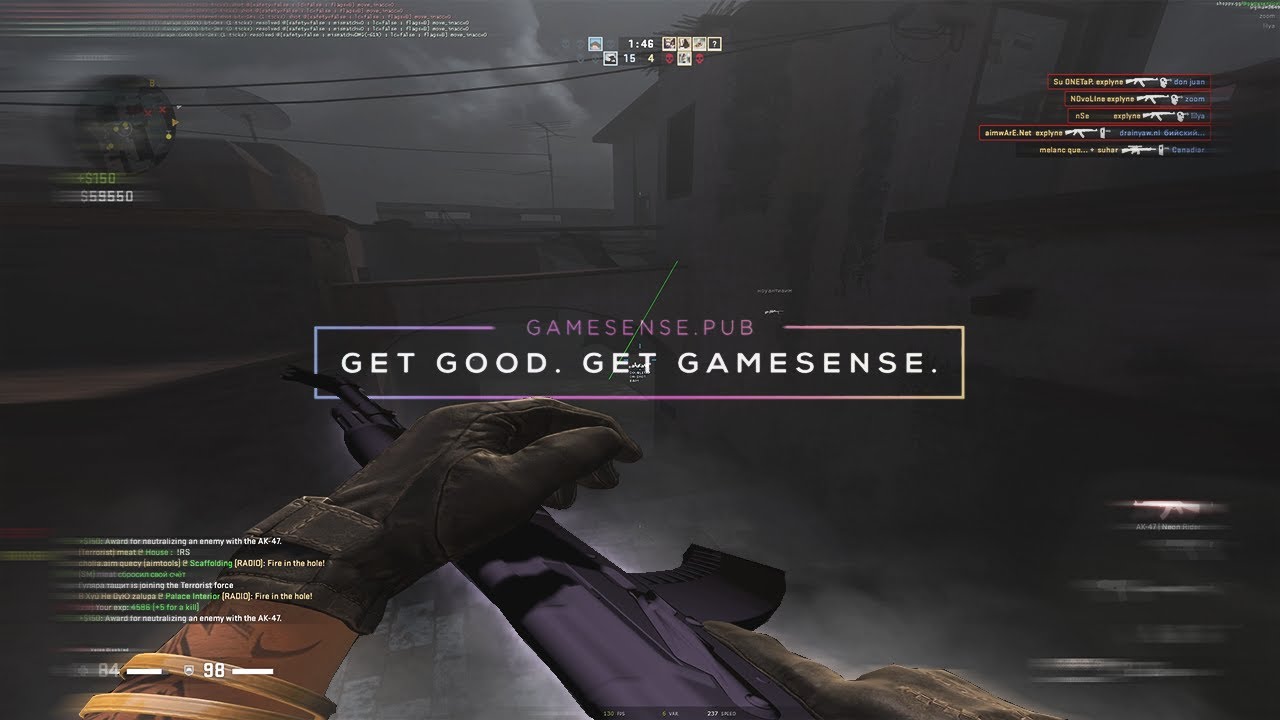 csgo hvh highlights with skeet.cc/gamesense