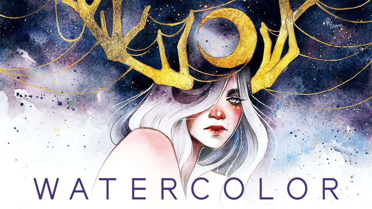 WATERCOLOR - La Lune