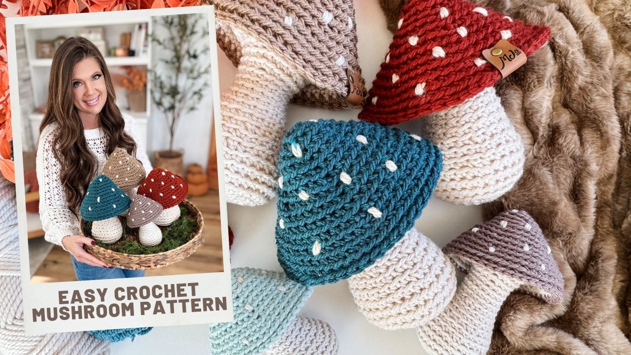 Rustic Farmhouse Mushroom Crochet Pattern