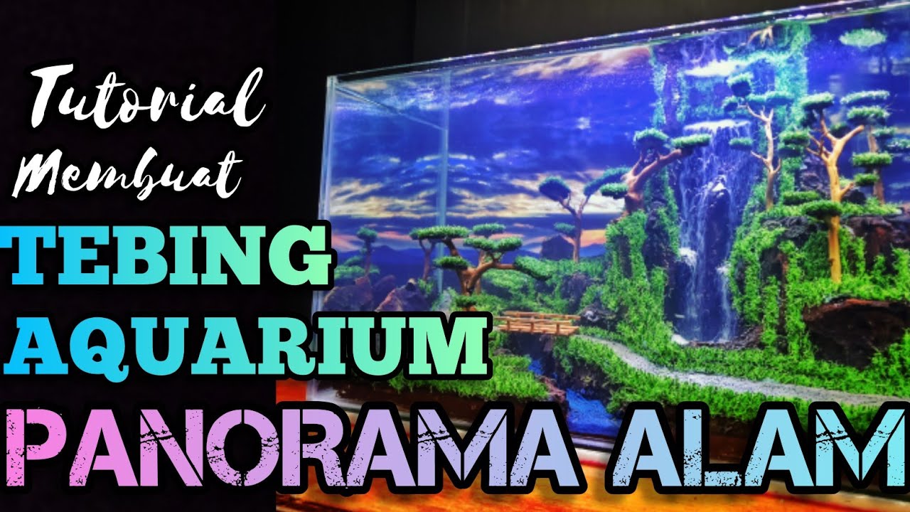 AIR TERJUN AQUARIUM DARI STEROFOAM & SEMEN | Tema Panorama Alam Yg Indah